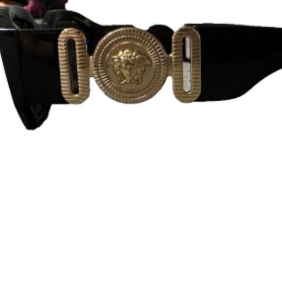 Versace VE4361F Women\'s Black Square Sunglasses Gold Medusa main image 8